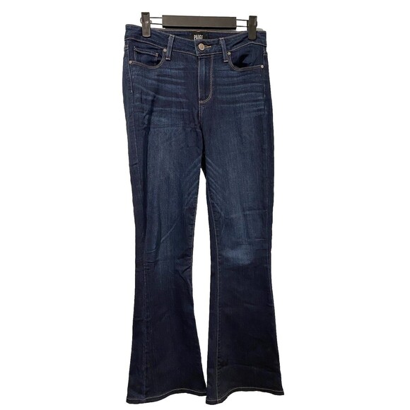 Paige Jeans Womens 27" High Rise Bell Canyon Flare Stretch Retro Hippie Indie - Picture 1 of 7